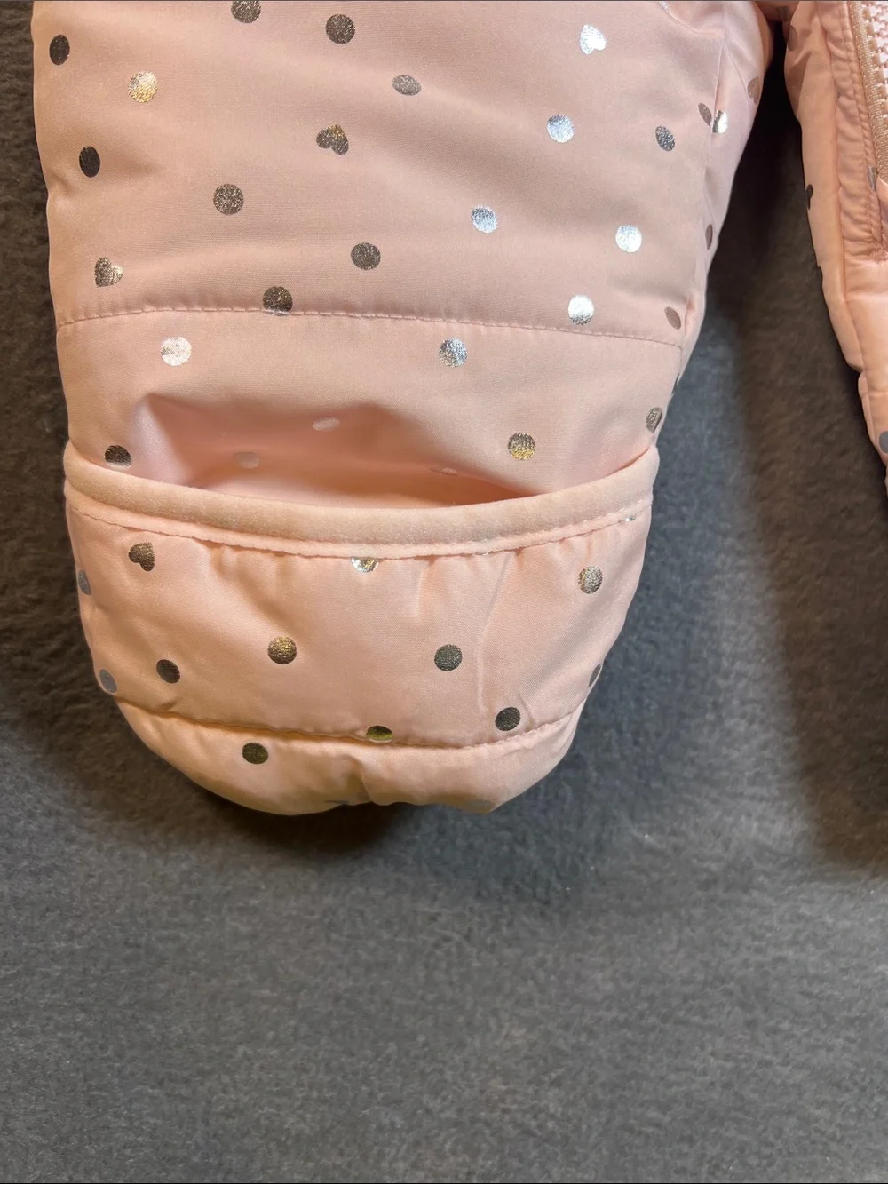 Carter's Light Pink Metallic Dot Infant Bunting with Hood